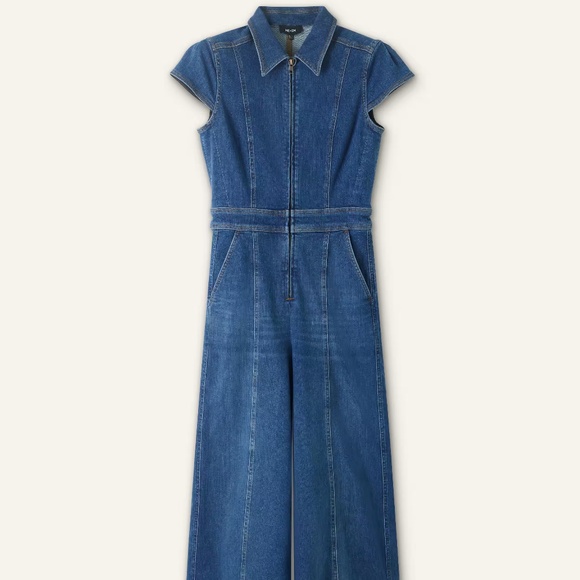 ME+EM Blue Denim Jumpsuit - Picture 2 of 14